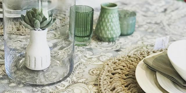 A tiny houseplant accomapniedx by glass decor